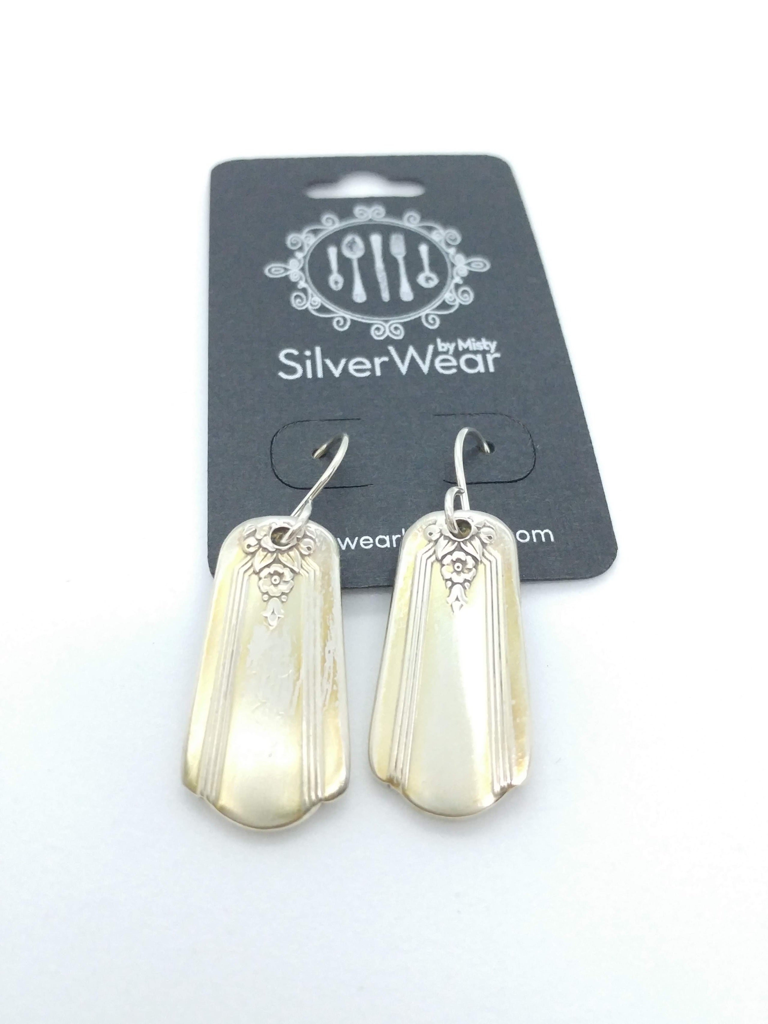 SilverWear by Misty Upcycled Silverware Ends Earrings The Purple